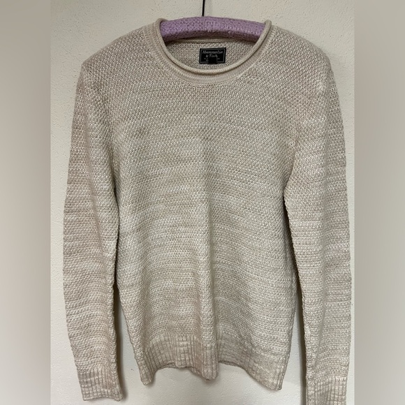 Abercrombie and Fitch Fisherman sweater cotton/linen blend small - Picture 1 of 7